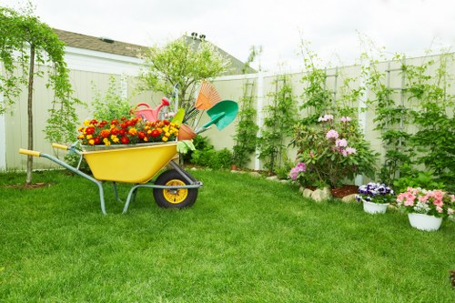 Professional lawn mowing service working in Highgate
